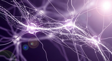 Neural Network Light Vol. 27 – Abstract AI Synapse Connection Background