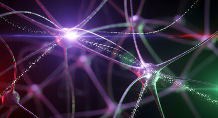 Neural Network Light Vol. 12 – Abstract AI Synapse Connection Background