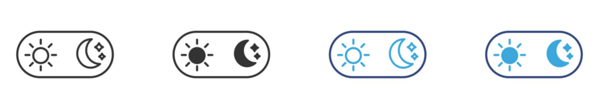 Day and night mode icon . Day and night switch. vector illustration . 