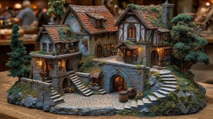 Charming Miniature Fantasy Village