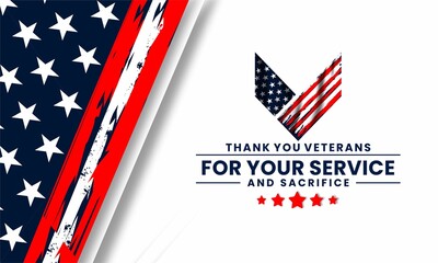 thank you veterans for your service and sacrifice design concept 
,templates for poster, cover, banner, social media