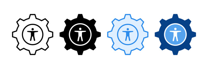 Accessibility Settings Icon Set Multiple Style Collection
