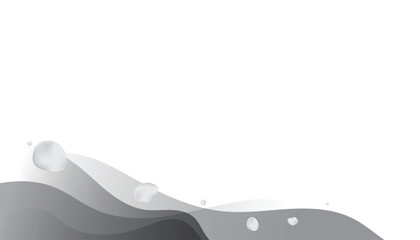 Abstract white background with gray dynamic curve. Vector illustration