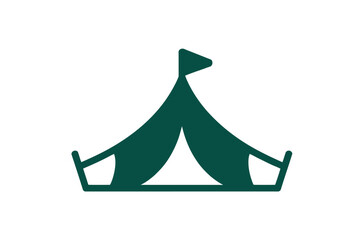 Minimal Travel Tent Symbol  