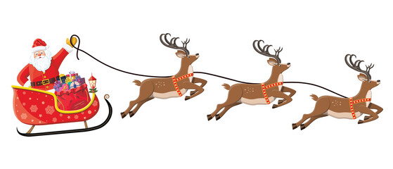 santa claus with reindeer © NARAYAN