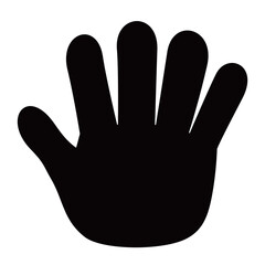 手のひらを開いた停止サインのイラスト