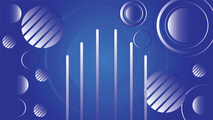 Modern abstract blue background with gradient circles vertical lines and layered effects ideal for digital posters technology banners presentations and creative graphic designs