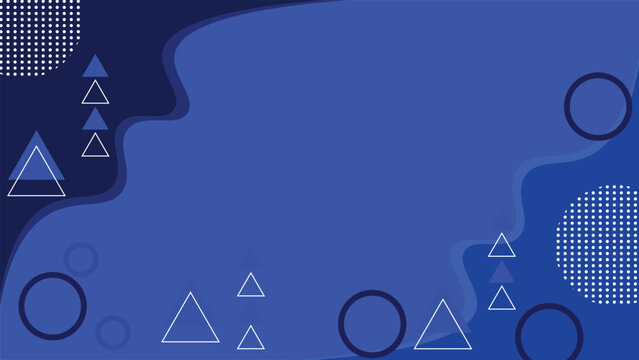 Modern abstract blue background with triangle and circle shapes dotted elements and smooth curves ideal for posters web banners presentations branding and creative design projects