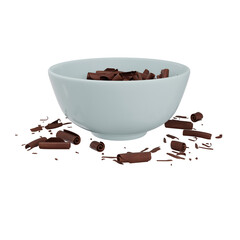 bowl of cracked chocolate