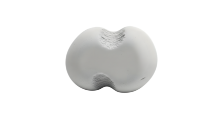White stress ball isolated on transparent background squeeze ball for hand exercise and stress relief, promoting relaxation and focus