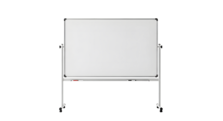 Whiteboard isolated on transparent background, perfect for presentations, brainstorming, or teaching, providing a clean and versatile surface for writing and drawing