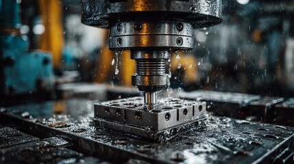 industry, manufacturing, metal, machine, precision, industrial, technology, engineering, production, workshop, factory, equipment, mechanical, process, drill, work, cutting, innovation, modern, power,