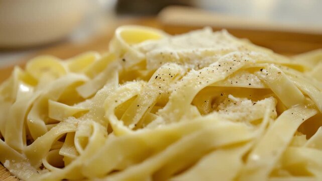 delicious pasta homemade with fancy plattering 