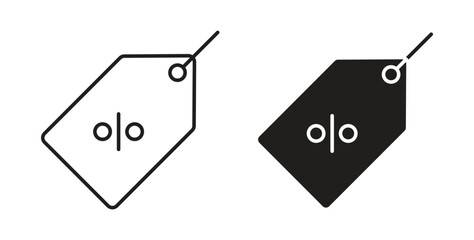 Discount icon concept. Logo symbol for web and mobile. Pixel Perfect.