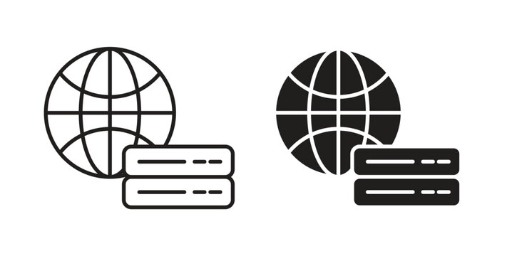 Web server icon concept. Logo symbol for web and mobile. Pixel Perfect.