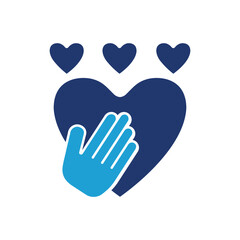 Obraz premium Business Ethics Glyph Blue Honesty Business Icon