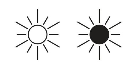 Sun icon concept. Logo symbol for web and mobile. Pixel Perfect.