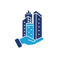 Obraz premium Business Ethics Glyph Blue Responsible Business Business Icon