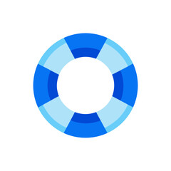 Obraz premium A blue lifebuoy item on transparent background