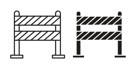 Roadblock icon concept. Logo symbol for web and mobile. Pixel Perfect.