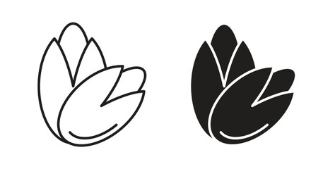 Pistachio icon concept. Logo symbol for web and mobile. Pixel Perfect.