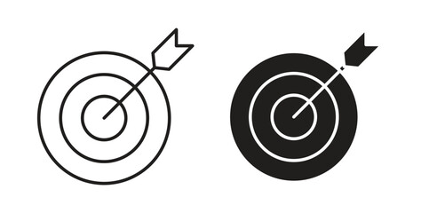 Objectives icon concept. Logo symbol for web and mobile. Pixel Perfect.
