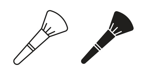 Makeup brush icon concept. Logo symbol for web and mobile. Pixel Perfect.