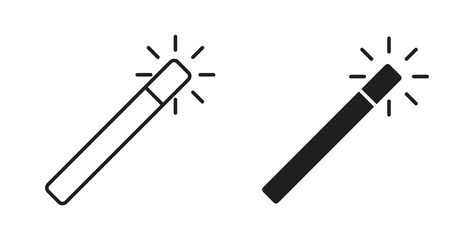 Magic wand icon concept. Logo symbol for web and mobile. Pixel Perfect.