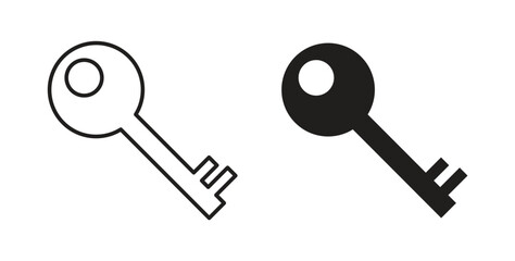 key icon concept. Logo symbol for web and mobile. Pixel Perfect.
