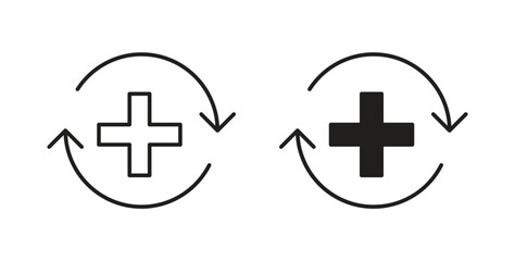 Health recovery icon concept. Logo symbol for web and mobile. Pixel Perfect.