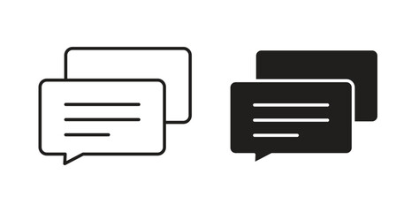 Conversation icon concept. Logo symbol for web and mobile. Pixel Perfect.