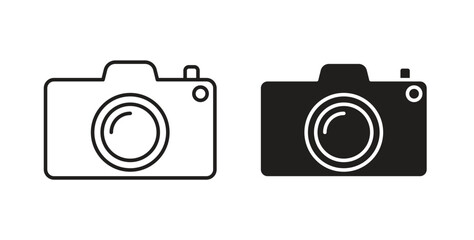 Camera icon concept. Logo symbol for web and mobile. Pixel Perfect.