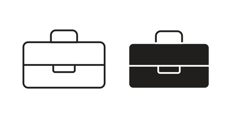 Briefcase icon concept. Logo symbol for web and mobile. Pixel Perfect.