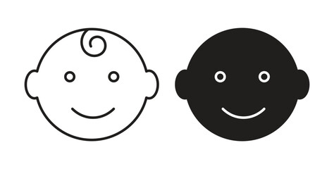 Baby icon concept. Logo symbol for web and mobile. Pixel Perfect.