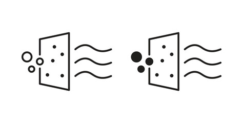 Air purification icon concept. Logo symbol for web and mobile. Pixel Perfect.