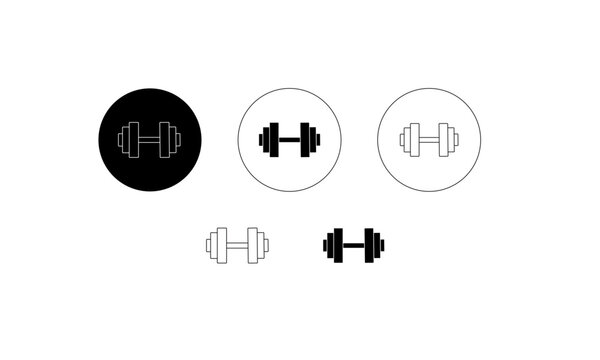 Dumble set Gym Dumble icon Fitness Dumble logo for gym trainer dumble icon vector design black dumble for exercise vector image Editable Stroke Gym Simple Dumble Illustration Clip Art Vector Icon