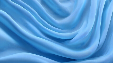 Obraz premium Abstract Blue Silk Fabric Waves Background. Elegant Draped Blue Fabric Texture Background