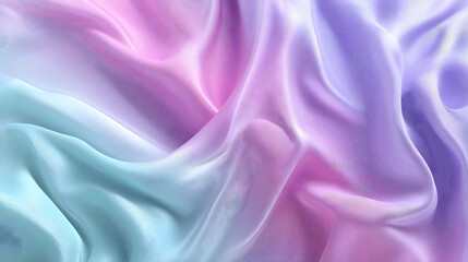 Fototapeta premium Pastel Fabric Waves Abstract Background. Gradient Neon Fabric Waves Abstract Background