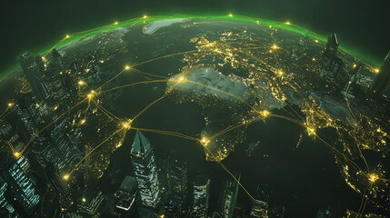 Smart digital Innovation city with connection network reciprocity over the city  of future smart wireless digital city and social media networking systems that connects people with in city