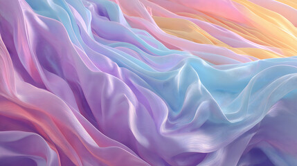 Pastel Fabric Waves Abstract Background. Gradient Neon Fabric Waves Abstract Background