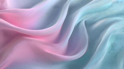 Obraz premium Pastel Fabric Waves Abstract Background. Gradient Neon Fabric Waves Abstract Background