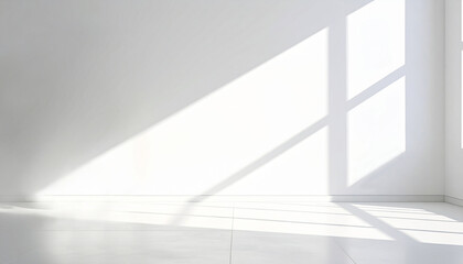 影が映る白い壁