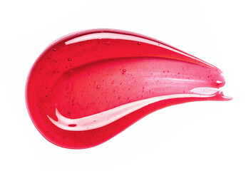 赤の透明なジェル