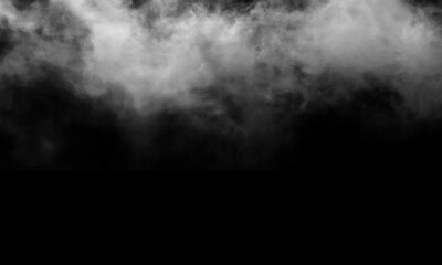 Ethereal white smoke rising against a stark black backdrop for dramatic effect, perfect for adding mystery and atmosphere to your creative projects