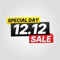 12.12 special day sale word concept. Vector illustration