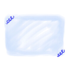 水彩風ふんわりフレームイラスト