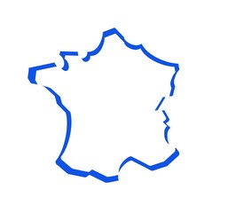 map of france flag , french country illustration 