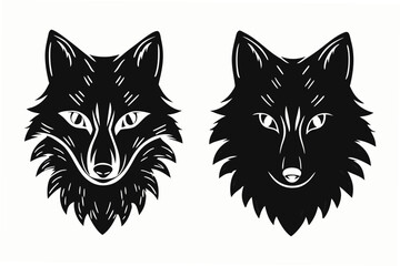 Fototapeta premium wolf head vector illustration
