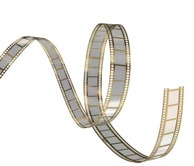 movie stripe film  golden background cinema video - 3d rendering