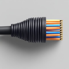  Optic cable isolated on white background.